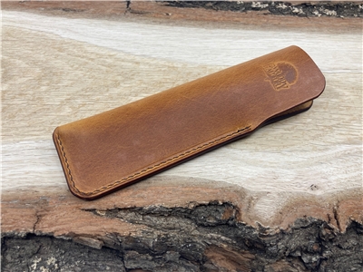 Ručne vyrobené kožené puzdro na perá Mairych Leather - svetlé