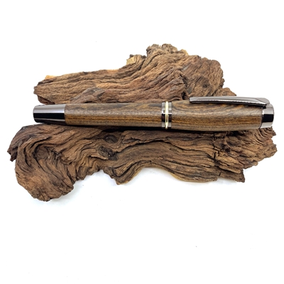 Drevené plniace pero Elegance - Bocote titanium