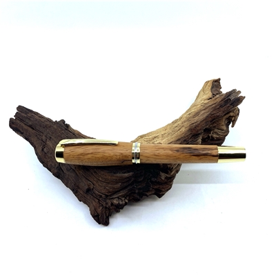 Drevené plniace pero Elegance - Zebrano gold