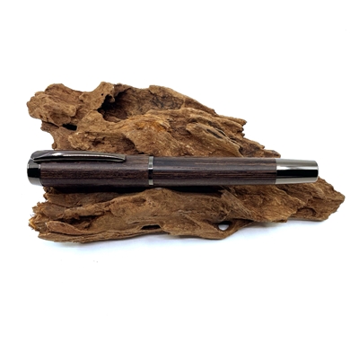 Drevené guľôčkové pero Elegance - Wenge titanium