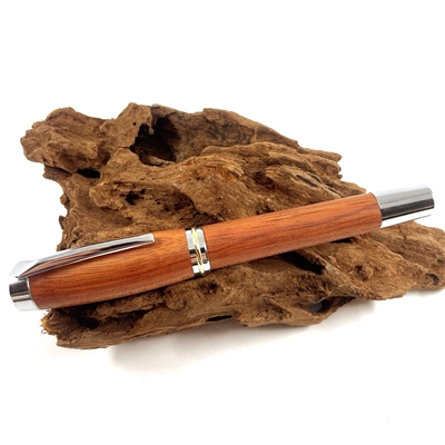 Drevené guľôčkové pero Elegance - Bloodwood silver