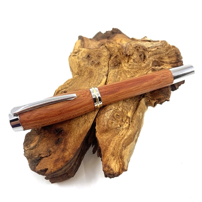Drevené guľôčkové pero Elegance - Bloodwood silver