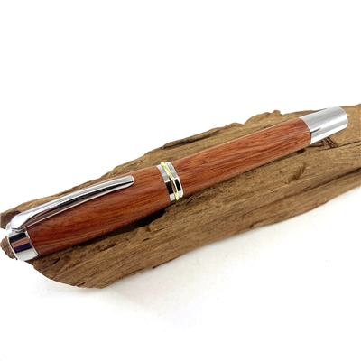 Drevené plniace pero Elegance - Bloodwood silver
