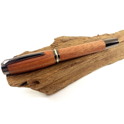 Drevené guľôčkové pero Elegance - Bloodwood titanium