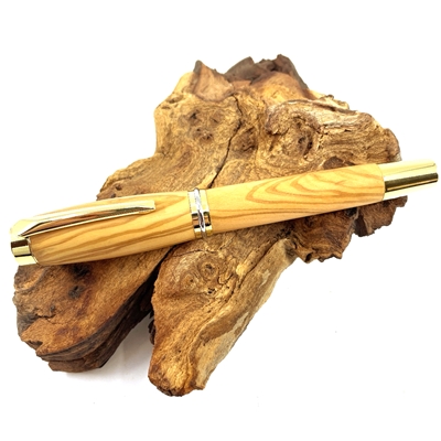 Drevené guľôčkové pero Elegance - Oliva gold