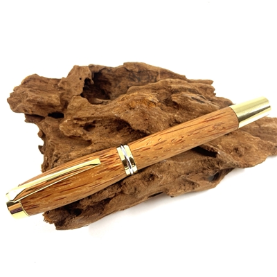 Dřevěné kuličkové pero Elegance - Red Palmira gold
