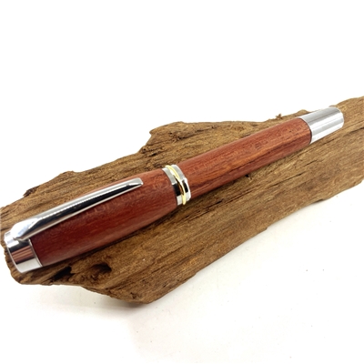 Dřevěné plnicí pero Elegance - Bubinga silver