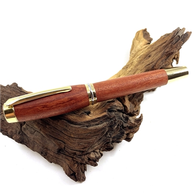 Dřevěné kuličkové pero Elegance - Bubinga gold