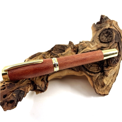 Dřevěné kuličkové pero Elegance - Bubinga gold