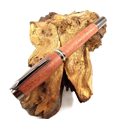 Dřevěné kuličkové pero Elegance - Bubinga titanium