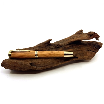 Drevené plniace pero Elegance - Oliva gold