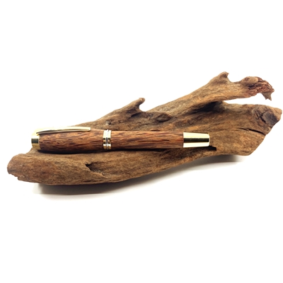 Dřevěné kuličkové pero Elegance - Red Palmira gold