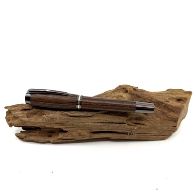 Drevené guľôčkové pero Elegance - Bocote titanium