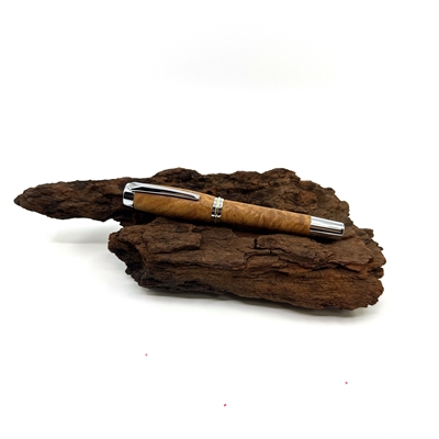 Drevené guľôčkové pero Elegance - Oliva silver