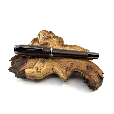 Drevené guľôčkové pero Elegance - Bocote titanium