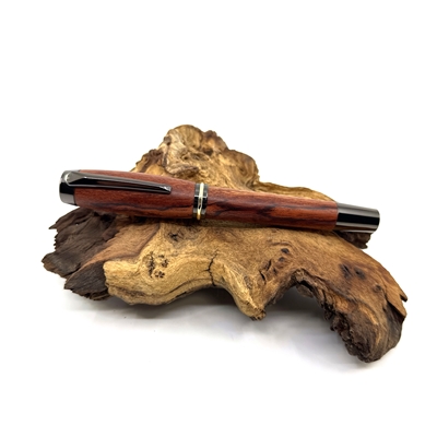 Drevené guľôčkové pero Elegance - Leopardwood titanium