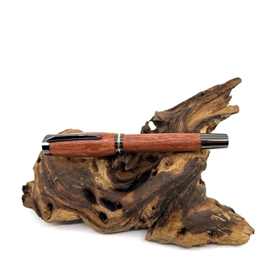 Drevené guľôčkové pero Elegance - Leopardwood titanium