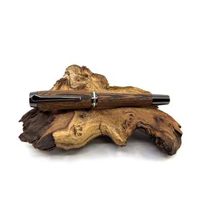 Drevené guľôčkové pero Elegance - Wenge titanium