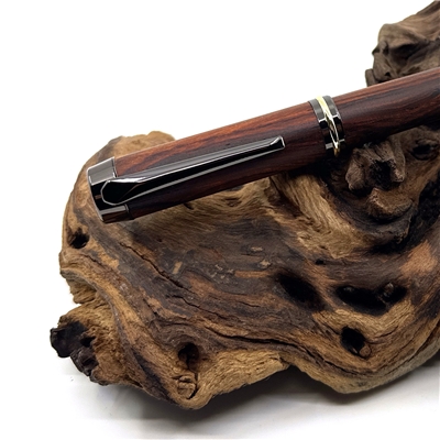Dřevěné kuličkové pero Elegance - Cocobolo Titanium