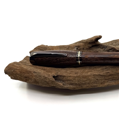 Drevené guľôčkové pero Elegance - Wenge titanium