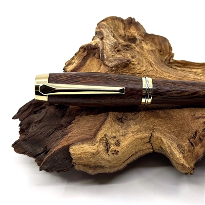 Drevené guľôčkové pero Elegance - Wenge gold