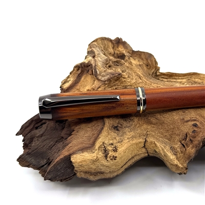 Dřevěné kuličkové pero Elegance - Cocobolo Titanium