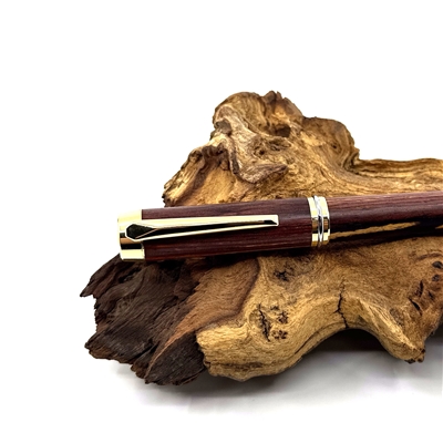 Dřevěné kuličkové pero Elegance - Cocobolo Gold