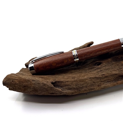 Drevené plniace pero Elegance - Leopardwood silver