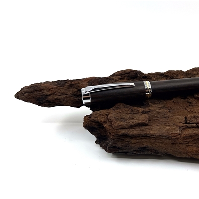 Dřevěné kuličkové pero Elegance - Bocote Silver