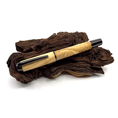 Drevené guľôčkové pero Elegance - Oliva titanium
