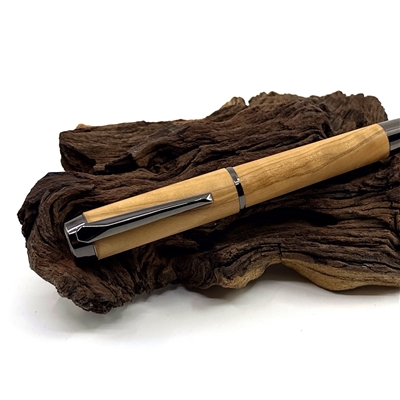 Drevené plniace pero Elegance - Oliva titanium
