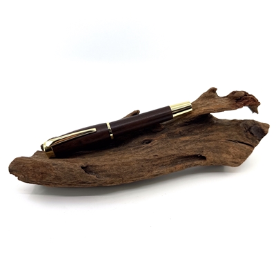 Drevené guľôčkové pero Elegance - Kingwood gold