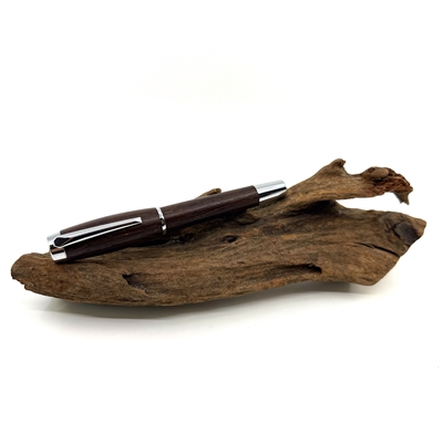 Drevené guľôčkové pero Elegance - Wenge silver
