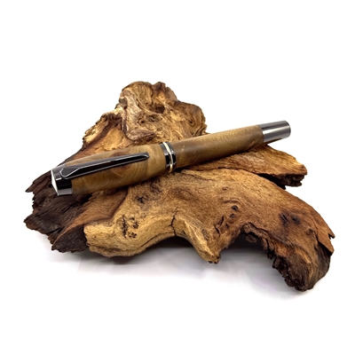 Dřevěné kuličkové pero Elegance - Camphor titanium