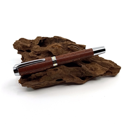 Drevené plniace pero Elegance - Leopardwood silver