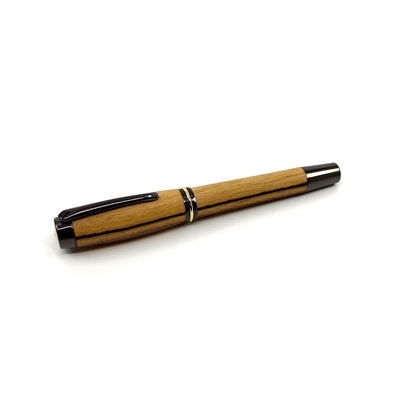 Drevené guľôčkové pero Elegance - Zebrano titanium