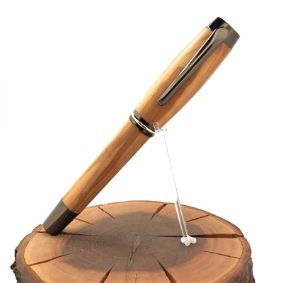 Drevené plniace pero Elegance - Oliva titanium