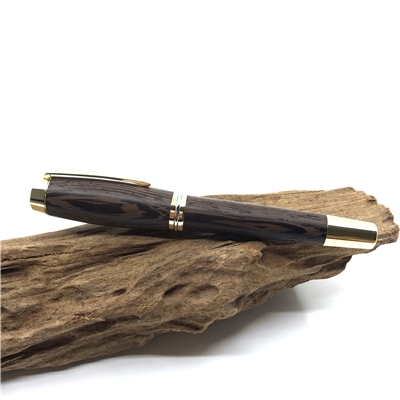 Drevené guľôčkové pero Elegance - Wenge gold