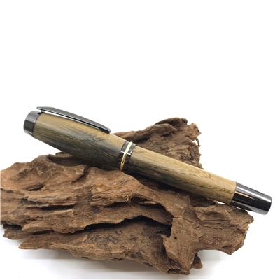 Drevené plniace pero Elegance - Sud od vína titanium