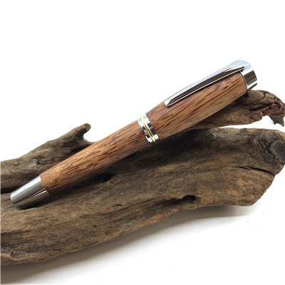 Dřevěné kuličkové pero Elegance - Red Palmira silver