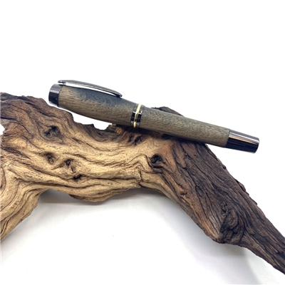 Drevené plniace pero Elegance - Sud od vína titanium