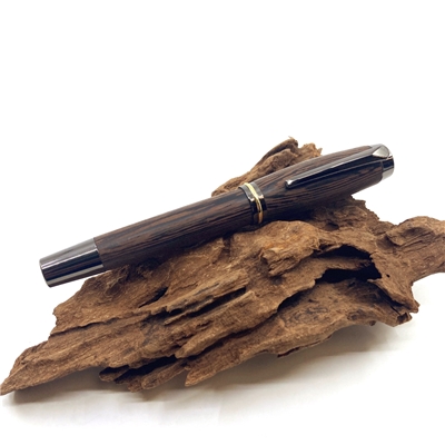 Drevené guľôčkové pero Elegance - Wenge titanium