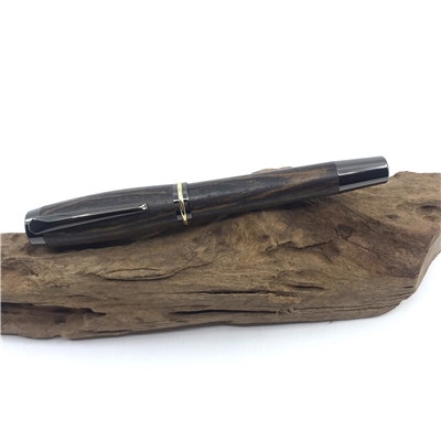 Drevené guľôčkové pero Elegance - Bocote titanium