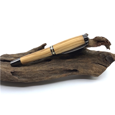 Drevené guľôčkové pero Elegance - Oliva titanium