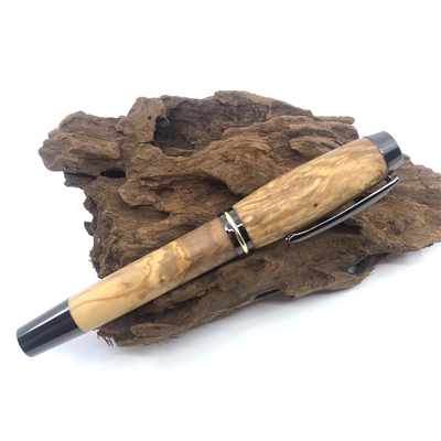 Drevené plniace pero Elegance - Oliva titanium