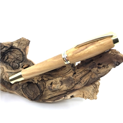 Drevené guľôčkové pero Elegance - Oliva gold