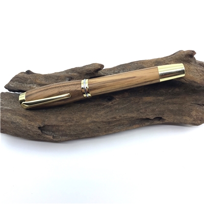 Drevené guľôčkové pero Elegance - Zebrano gold