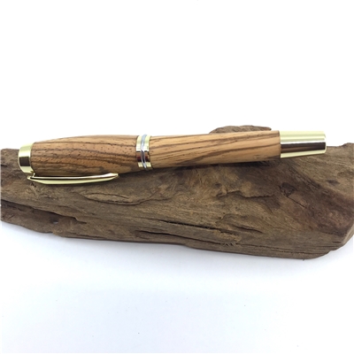 Drevené plniace pero Elegance - Zebrano gold