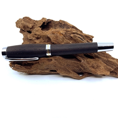 Drevené plniace pero Elegance - Wenge silver