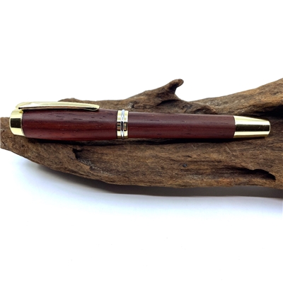 Drevené guľôčkové pero Elegance - Padouk gold
